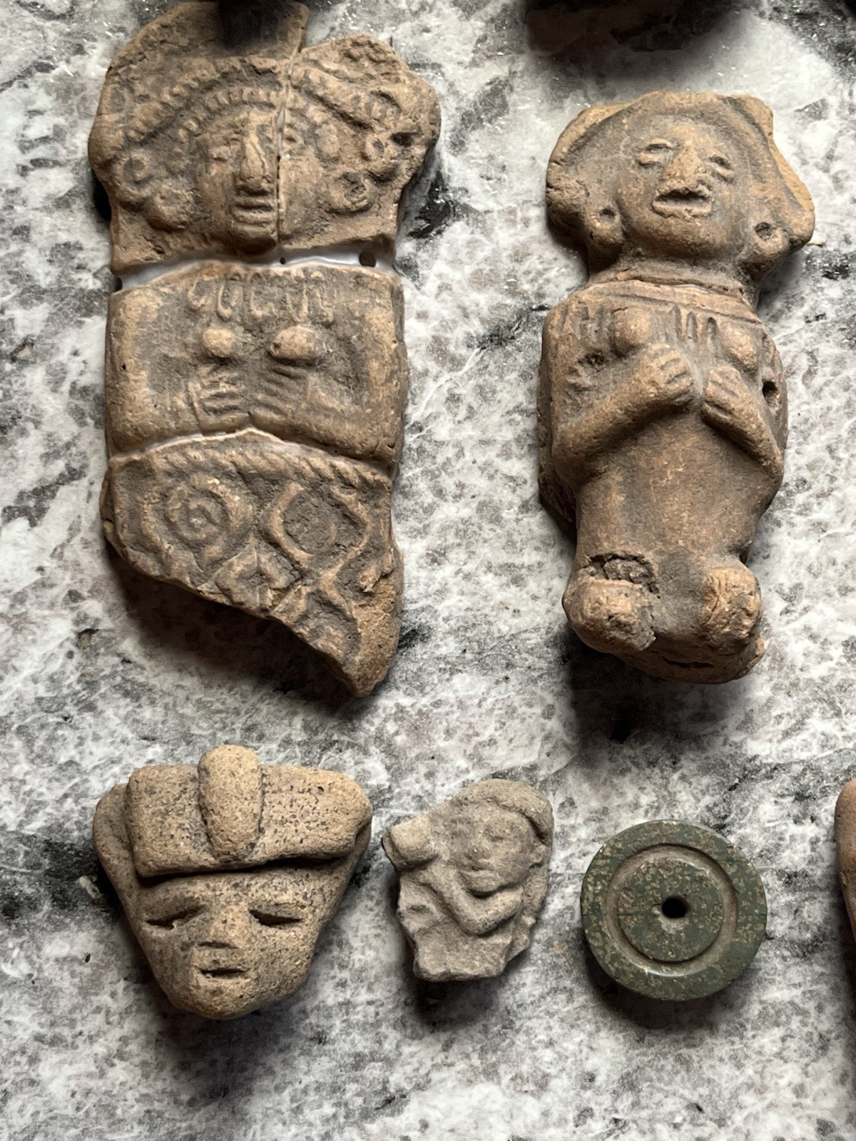 15 Teotihuacan Ancient Artifacts PreColumbian Pendant Figures Heads Beads Mayan