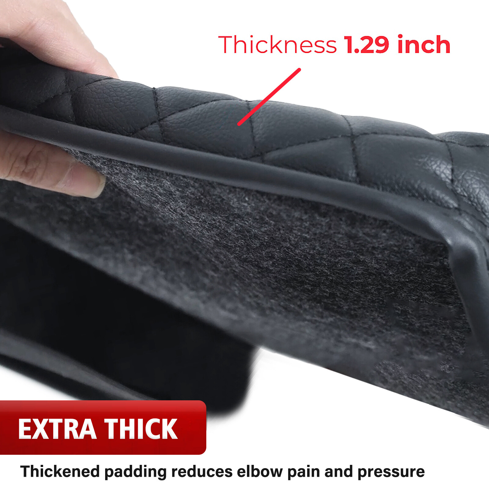 Fits 2010-2017 Chevy Equinox Center Console Lid Armrest Cover Vinyl Leather Pad