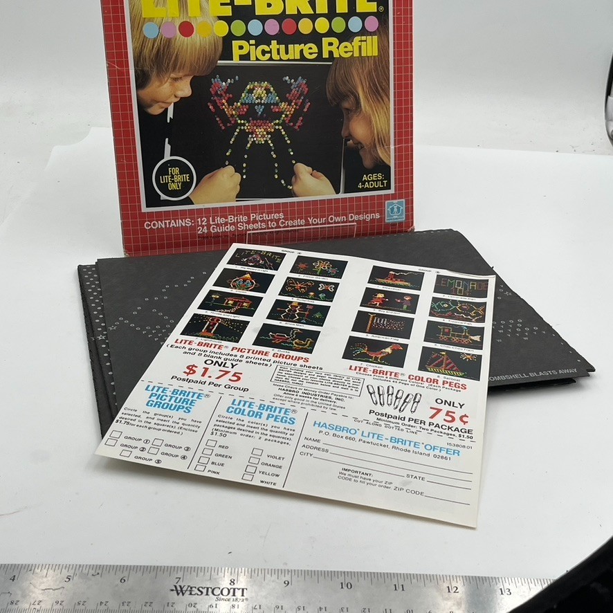 VTG 1986 Original Lite Brite Paper Patterns Transformers Decepticon Unpunched