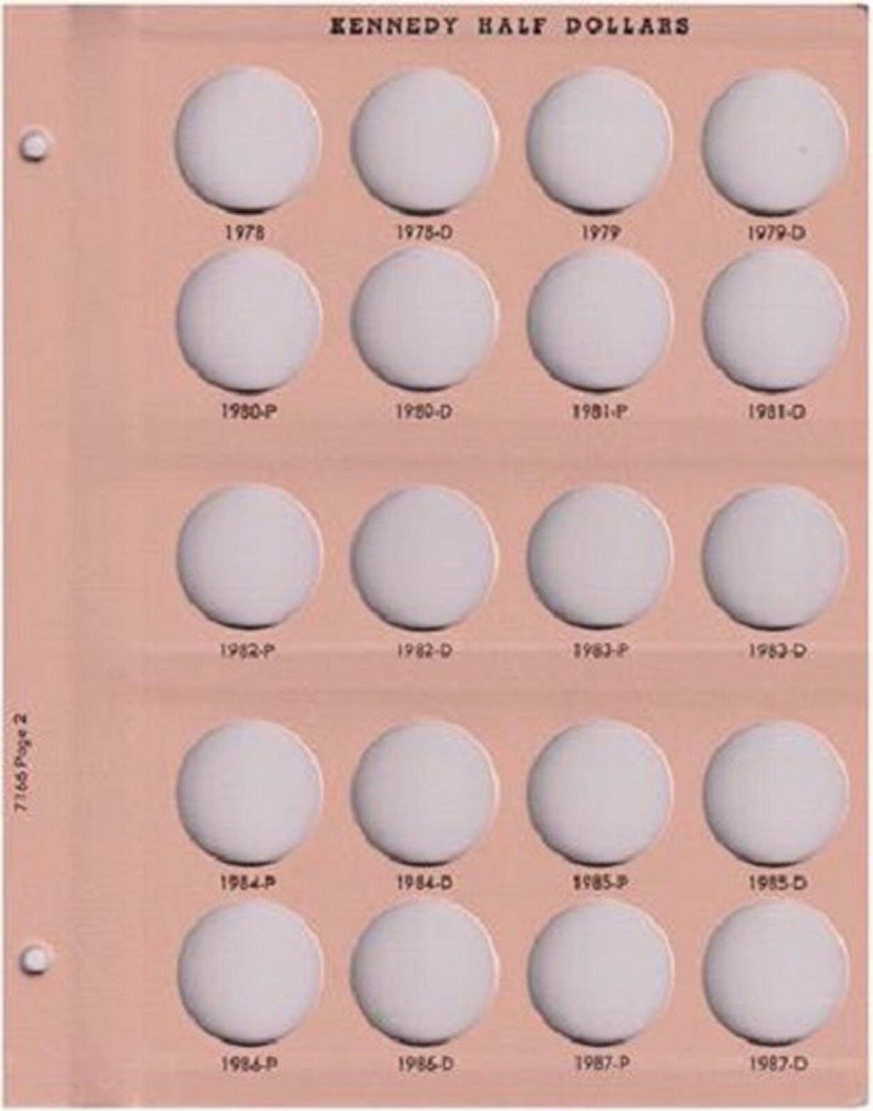 Dansco Coin Album 7166 Kennedy Half Dollar 1964-2027 (To Date) Book 50 cent