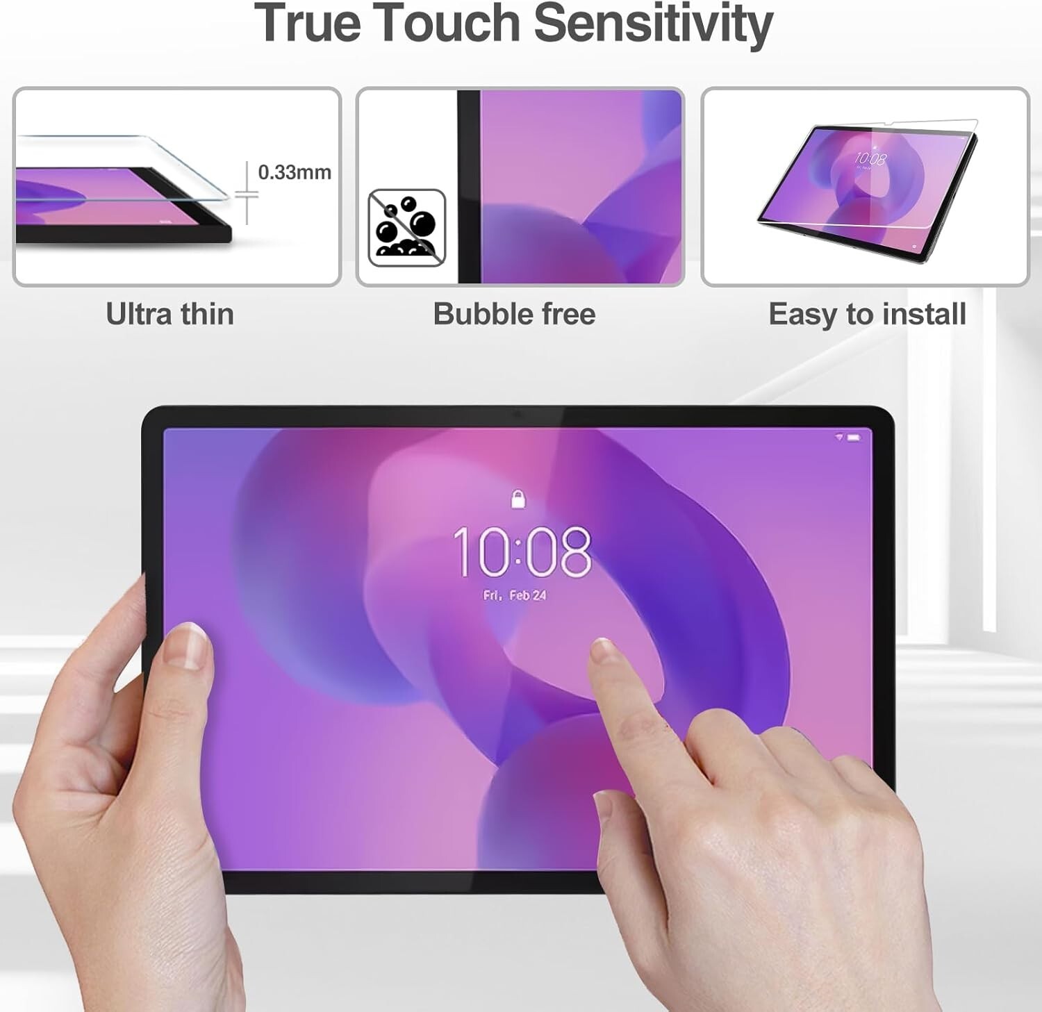 (2 Pack) For 2025 Lenovo Idea Tab Pro 12.7 inch Screen Protector Tempered Glass