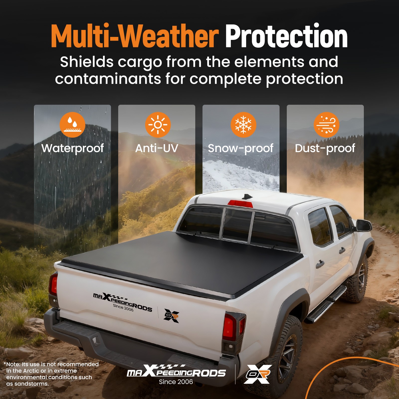 6ft Bed Tonneau Cover Tri-Fold for Toyota Pickup 1989-95 Toyota Tacoma 1995-2004