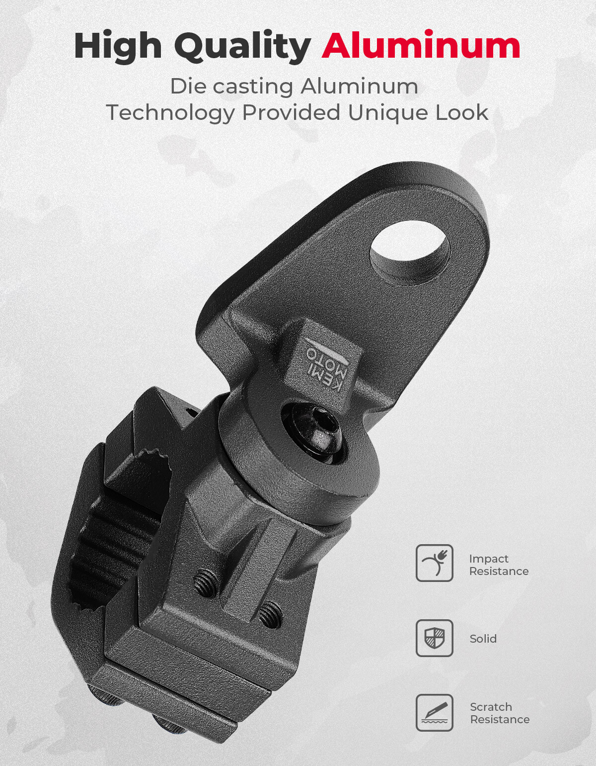 KEMIMOTO 2PC 7/8-9/8" ATV Flag Whip Light Mount Brackets for Yamaha Can-Am