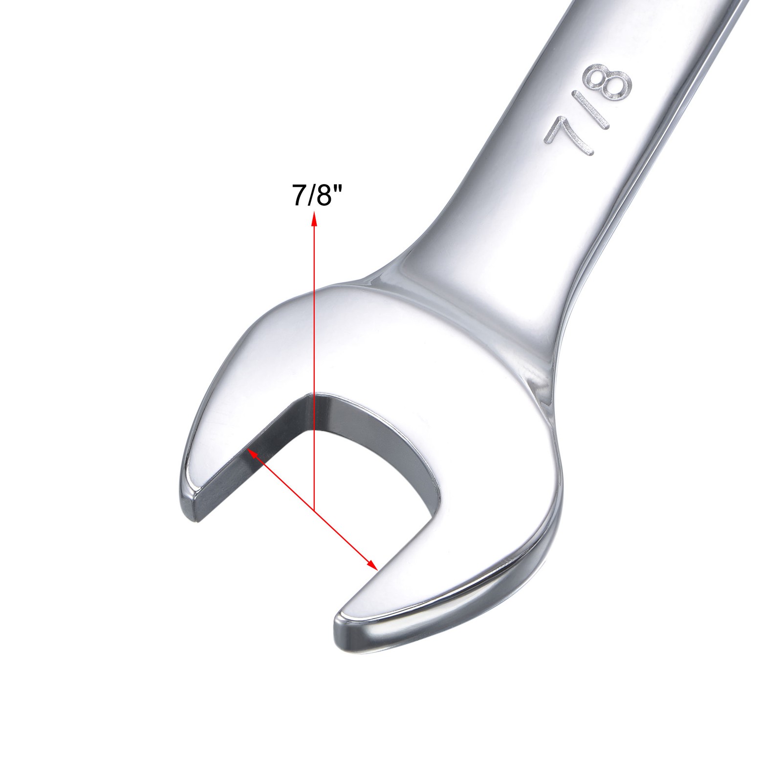 7/8" Ratcheting Combination Wrench for Repair Spanner Tool SAE 72 Teeth 12 Point