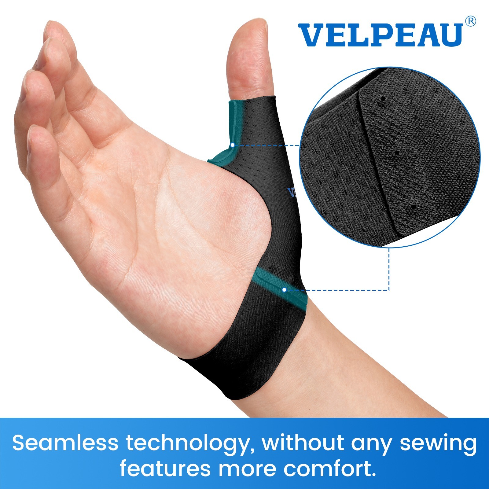 2pcs Velpeau Thumb Compression Sleeve for Tendonitis for Arthritis Pain Relief