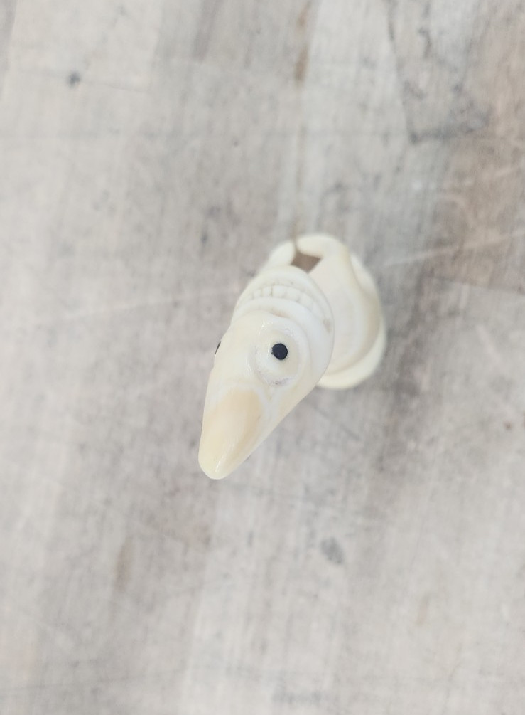 Vintage Greenlandic Inuit Tupilak 3.5" Figure Hand - Carved from Reindeer