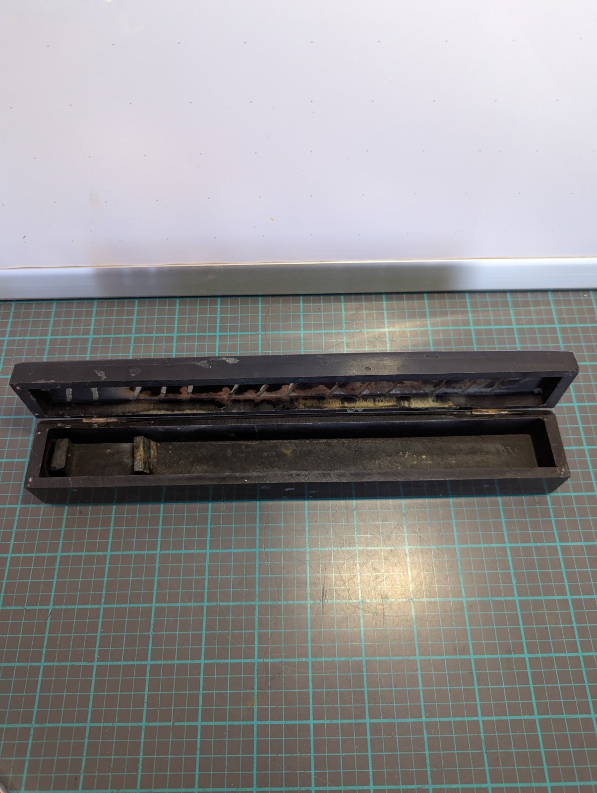 Black Hand Carved Stone Insence Burner Box Coffin Burner Insence Holder 10"