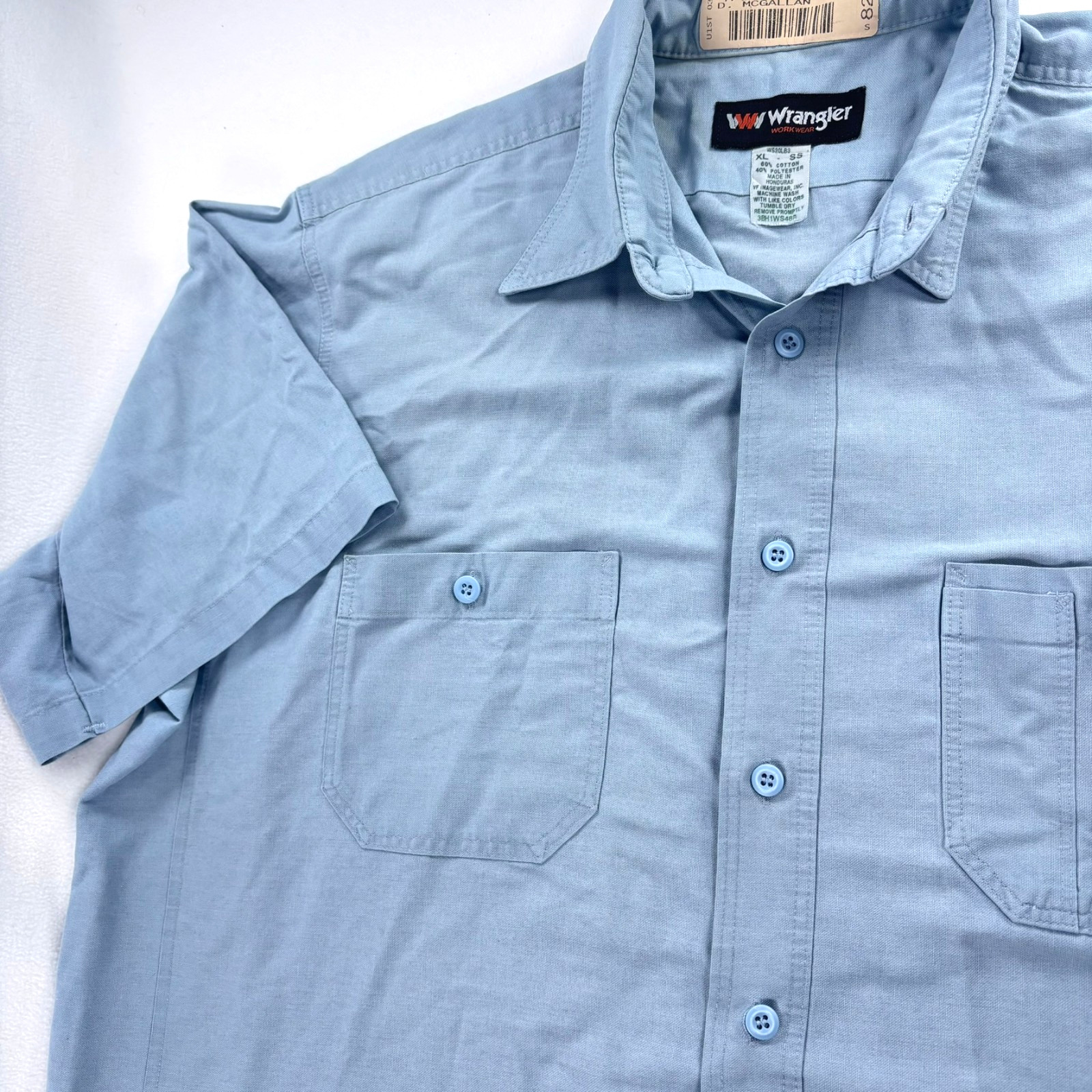 Wrangler Work Shirts Men XL Button up Uniform Workwear Western Cowboy LOT OF 10