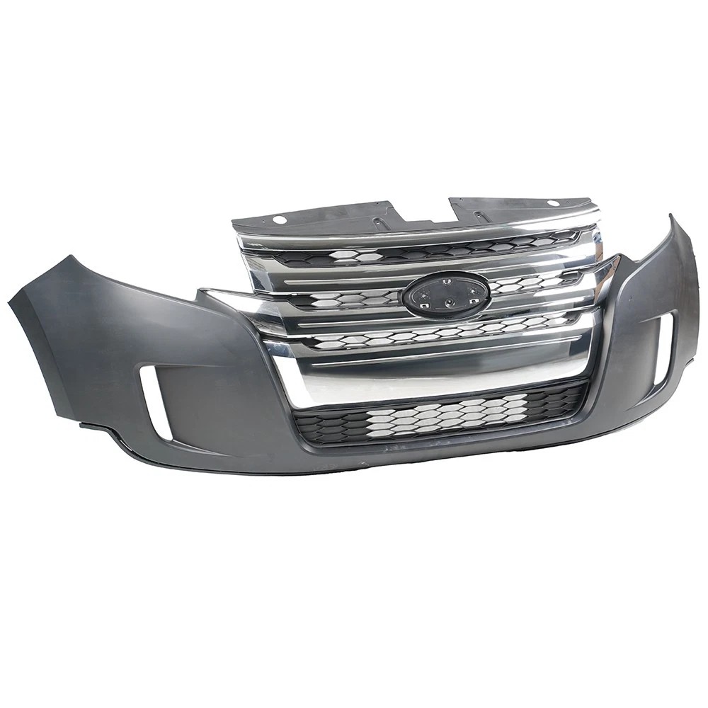 Front Bumper Cover Grille For 2011-2014 Ford Edge Complete Grill Assembly Primed
