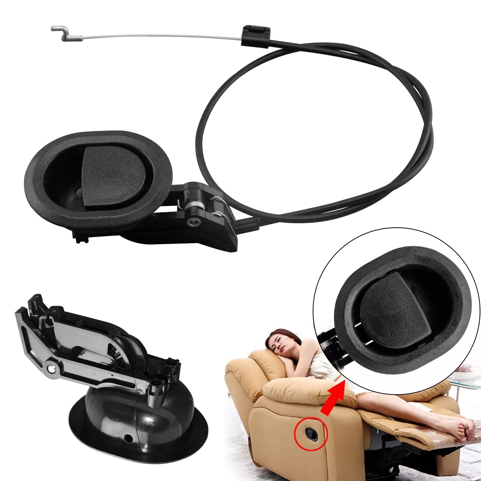 2Set Sofa Recliner Release Pull Handle Replacement Universal Couch Cable Lever