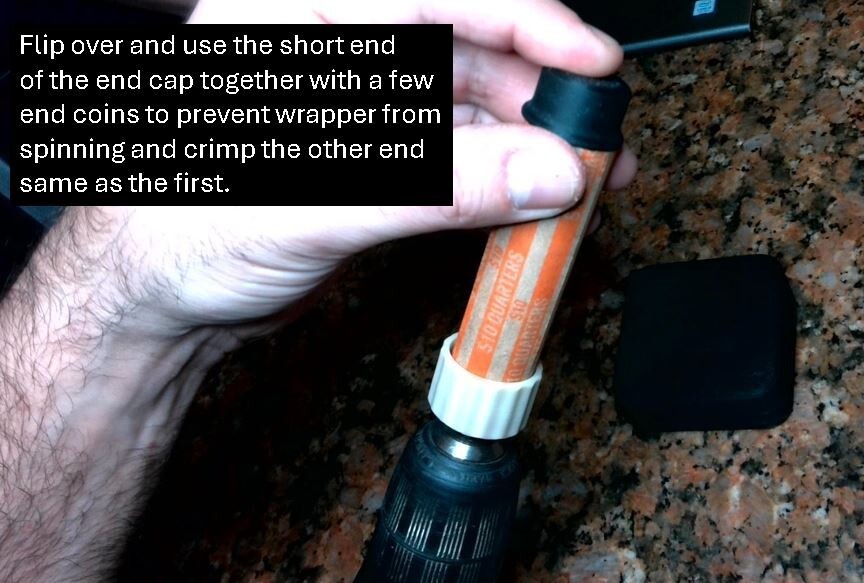 14 pc 6 Denomination Coin Roll End Crimp Set with Steel crimp tabs and drive bit