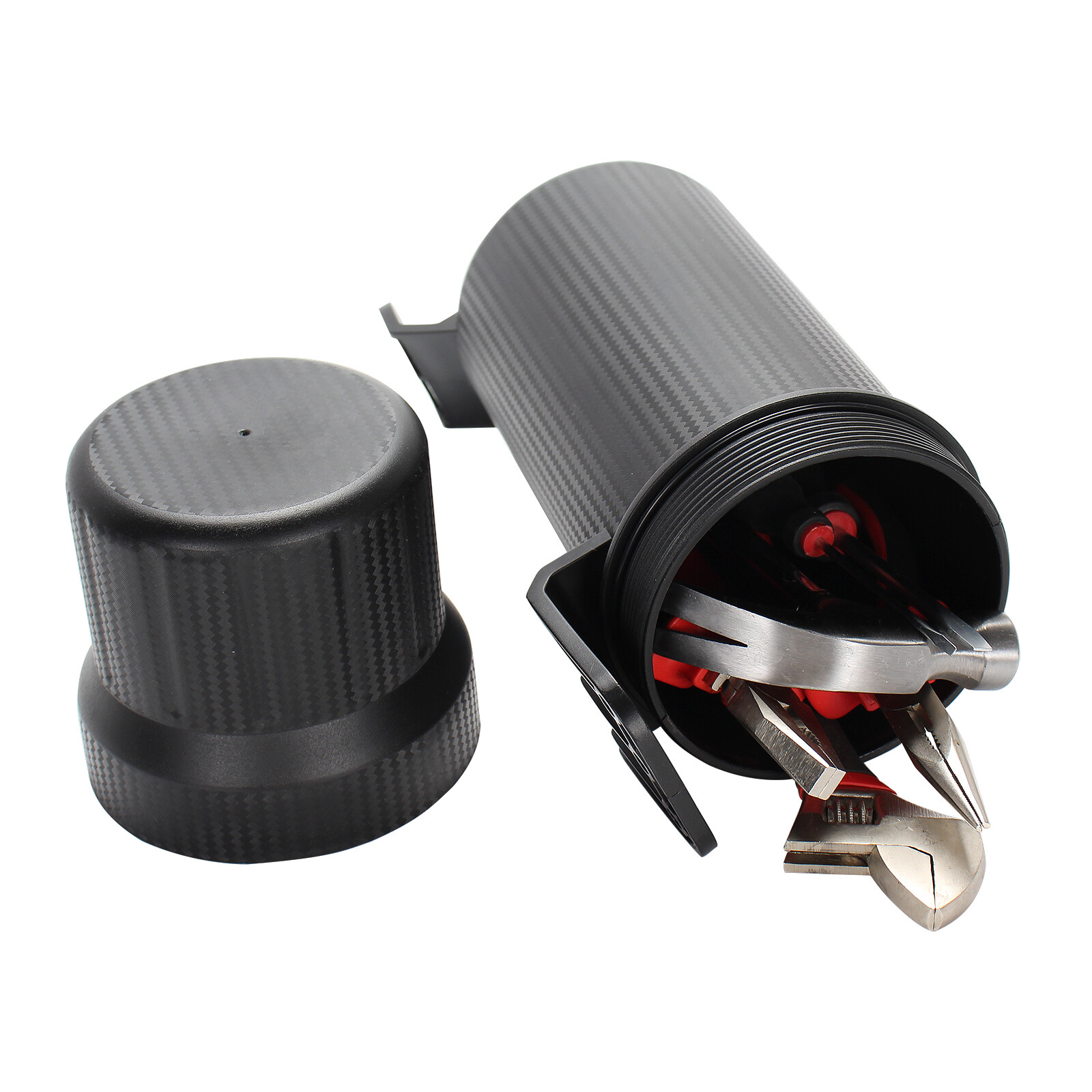 Motorcycle Tool Tube Tool Box Document Repair Tool Storage Tube Waterproof Black