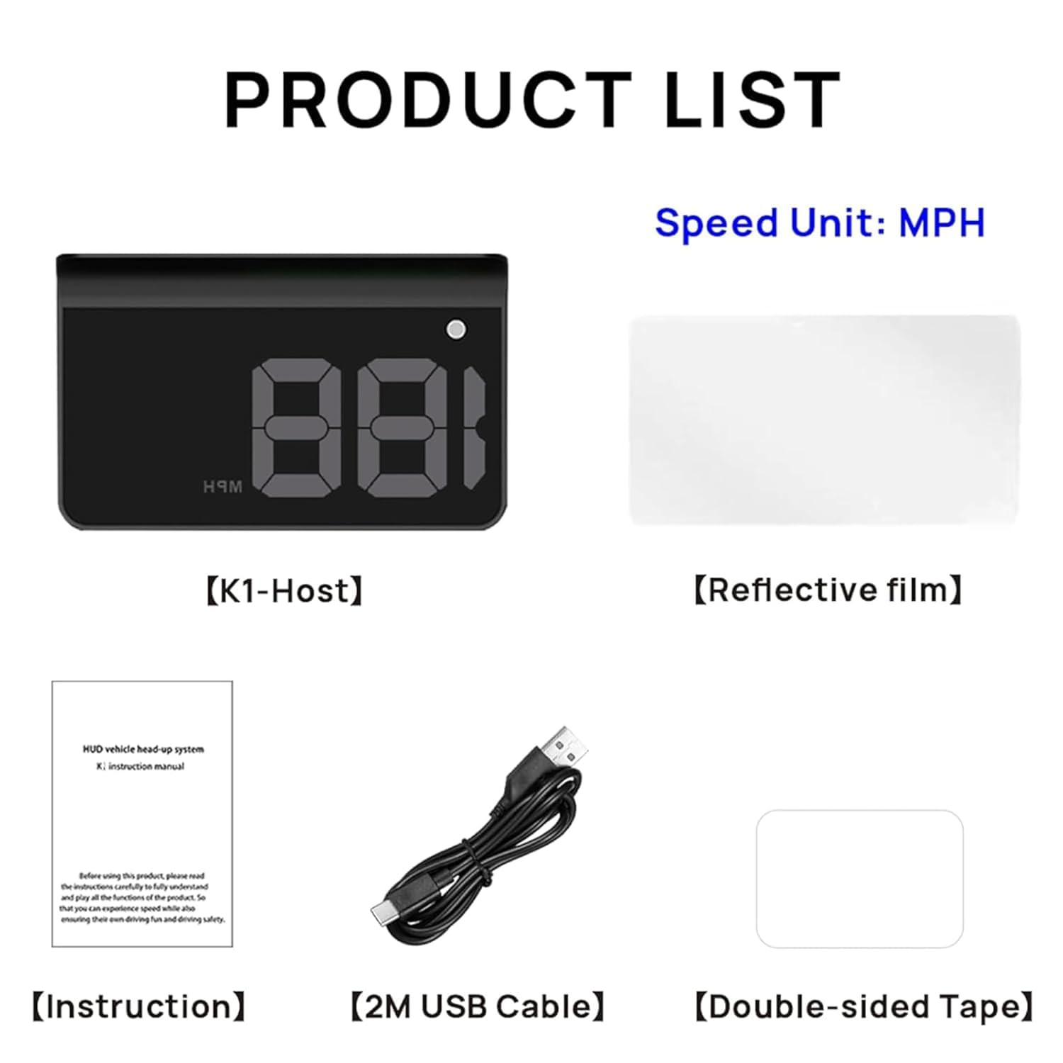 Heads up Display for Cars,Car Hud,Head up Display for Car,Digital GPS HUD Speedo