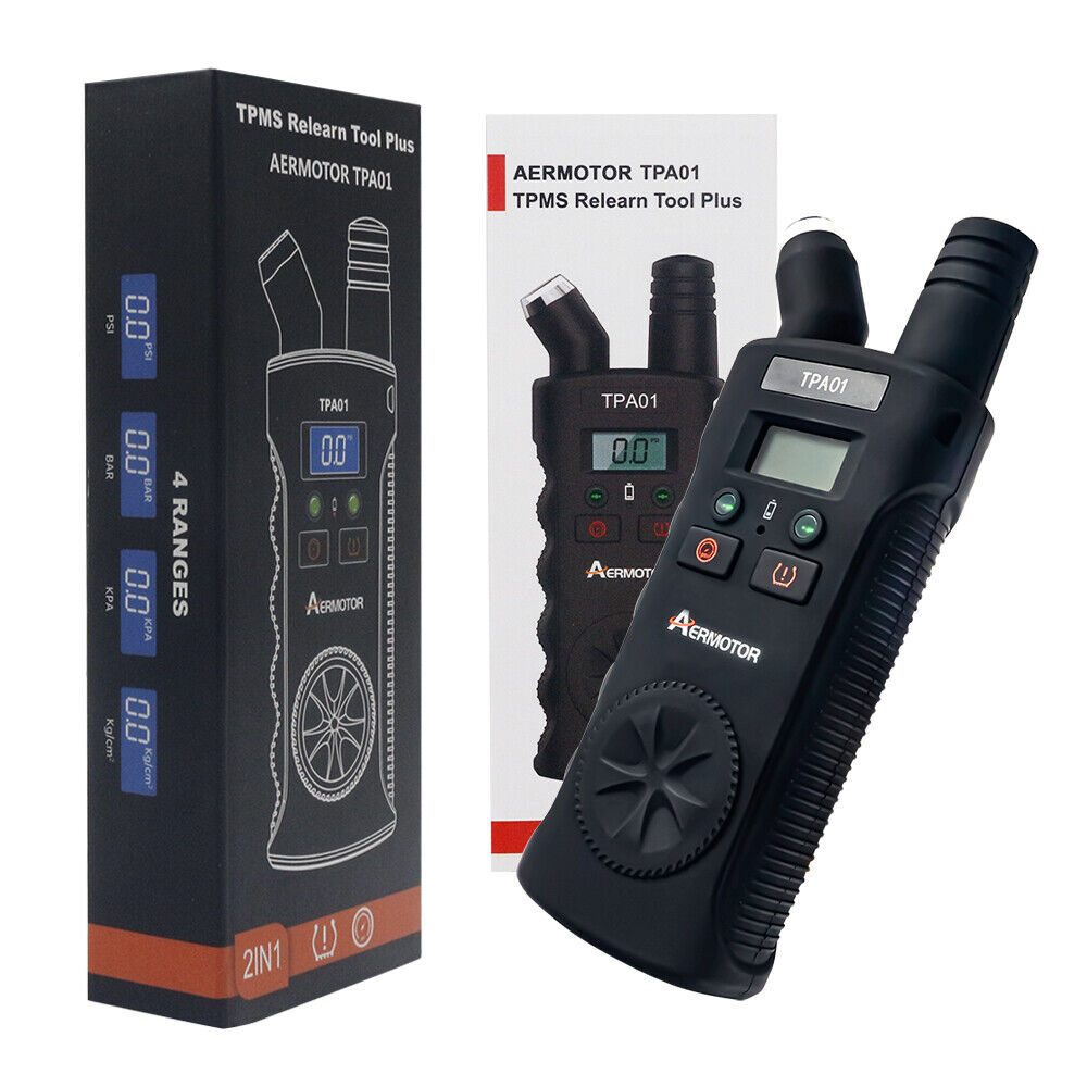 AERMOTOR TPMS Relearn Tool Plus Digital Tire Pressure Gauge Reset Sensor For GM