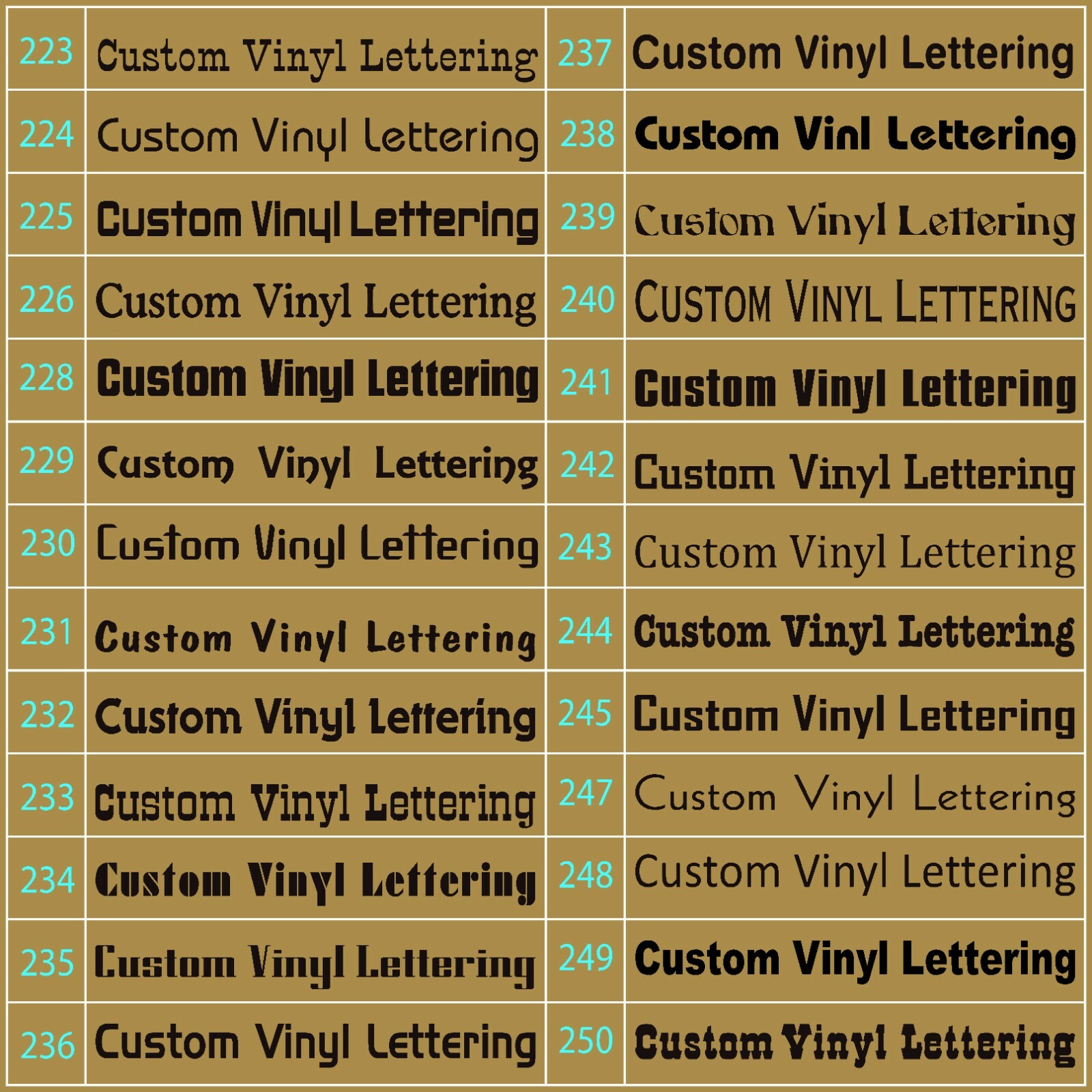 Custom Decal Vinyl Lettering Personalized Business Sign Text Name Vehicle Car