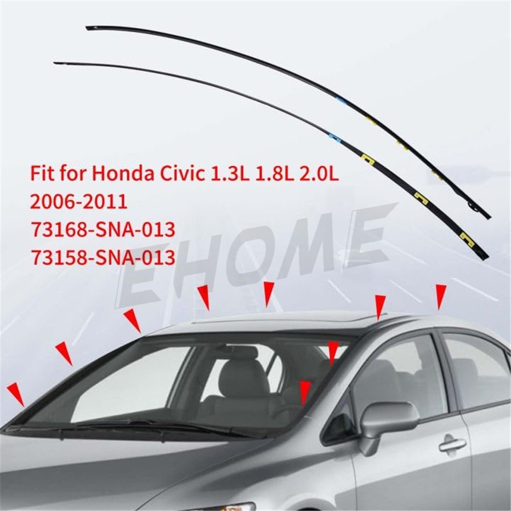 For 2006-2011 HONDA CIVIC Molding L&R Drip Side Set 73168-SNA-013 73158-SNA-013