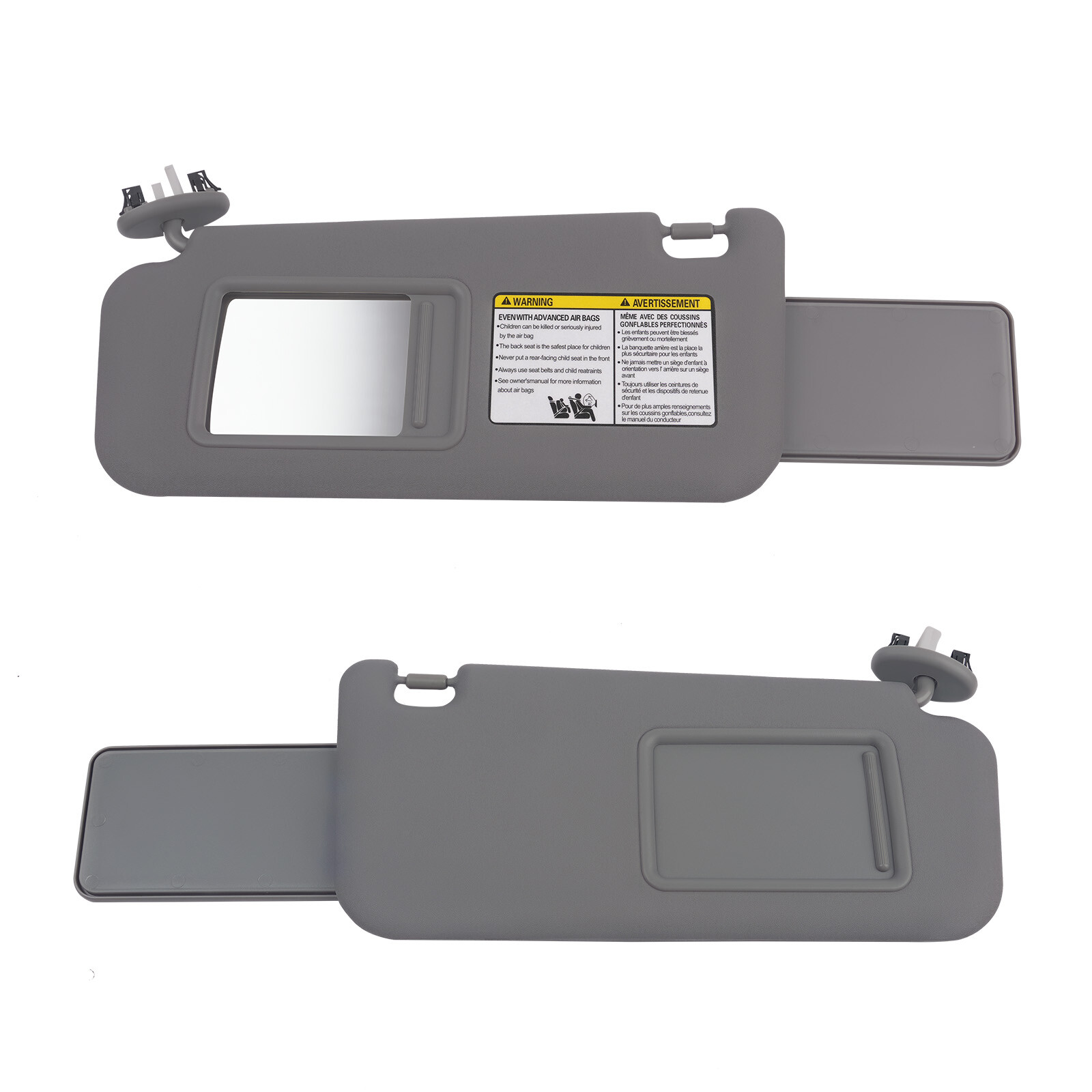 Gray Sun Visor Pair Left & Right Side For Toyota RAV4 2006-2012 74320-42501-B2