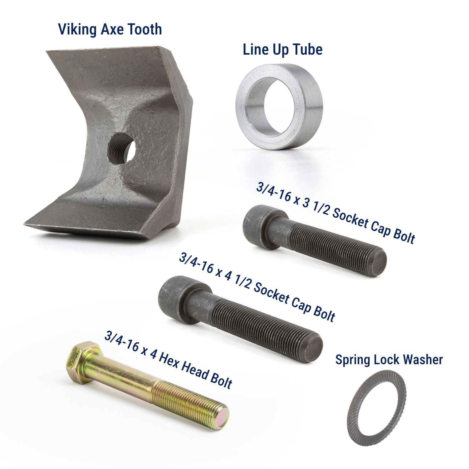 Fecon/John Deere Viking Axe Knife Mulcher Teeth (Blades) & Hardware Kit