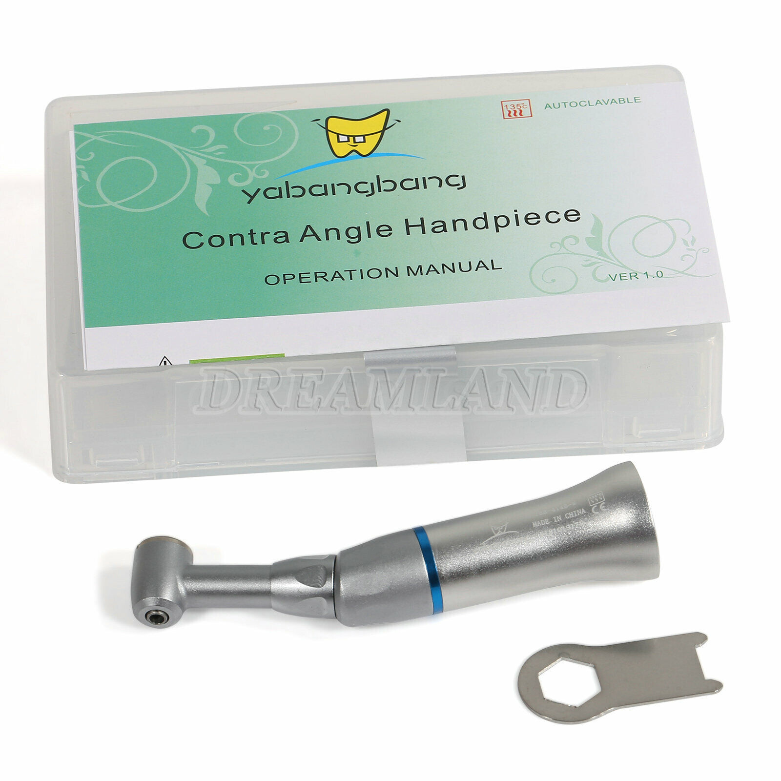 5 NSK Style Dental Slow Speed Handpiece Push Button Contra Angle USA WAREHOUSE