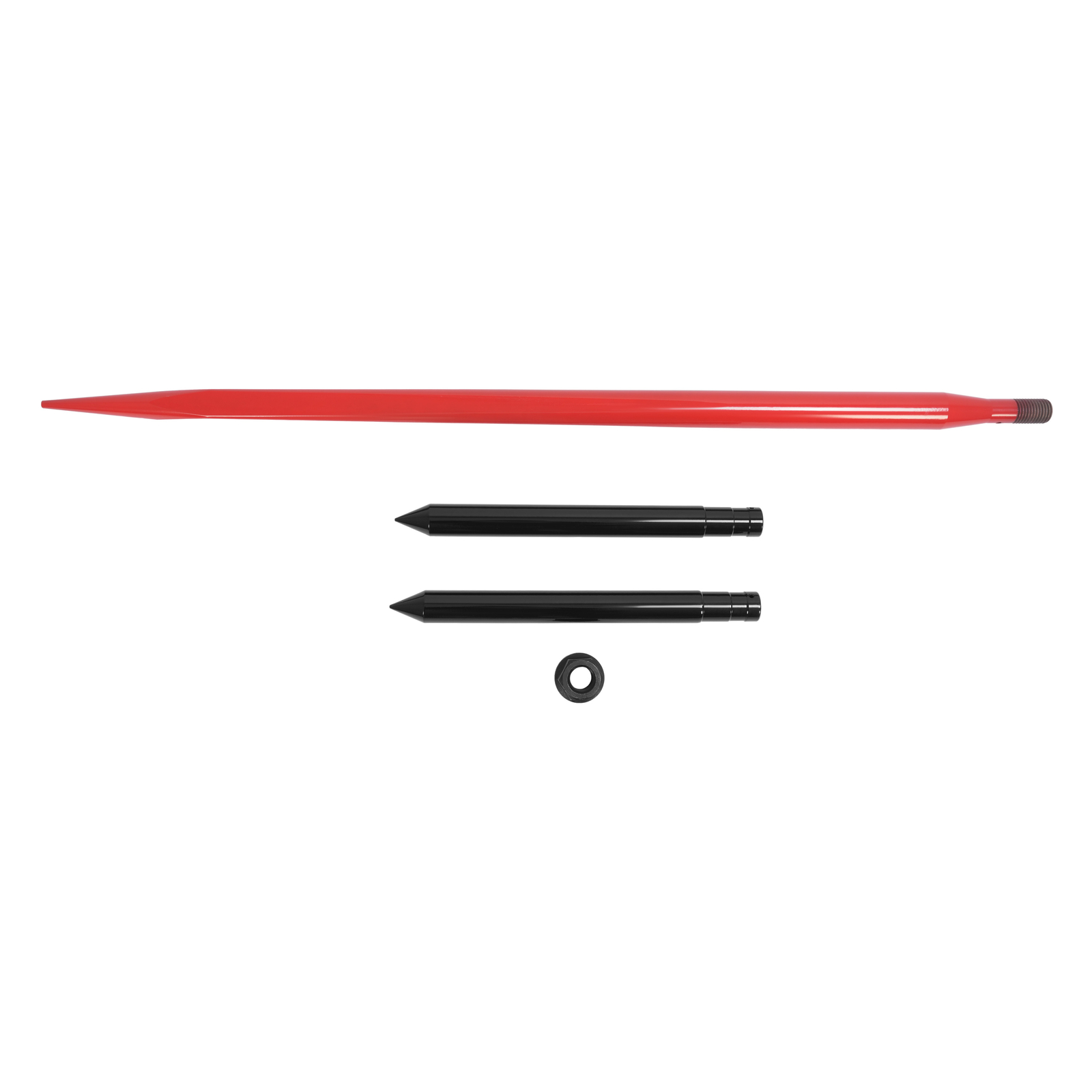 Steel Hay Bale Spear Quick Attach Square W/2 Stabilizers & Sleeves Spike Fork