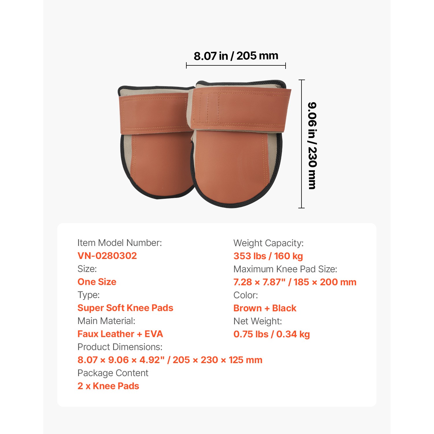 Knee Pads for Work Durable Leather Construction Pads Washable Extra Thick