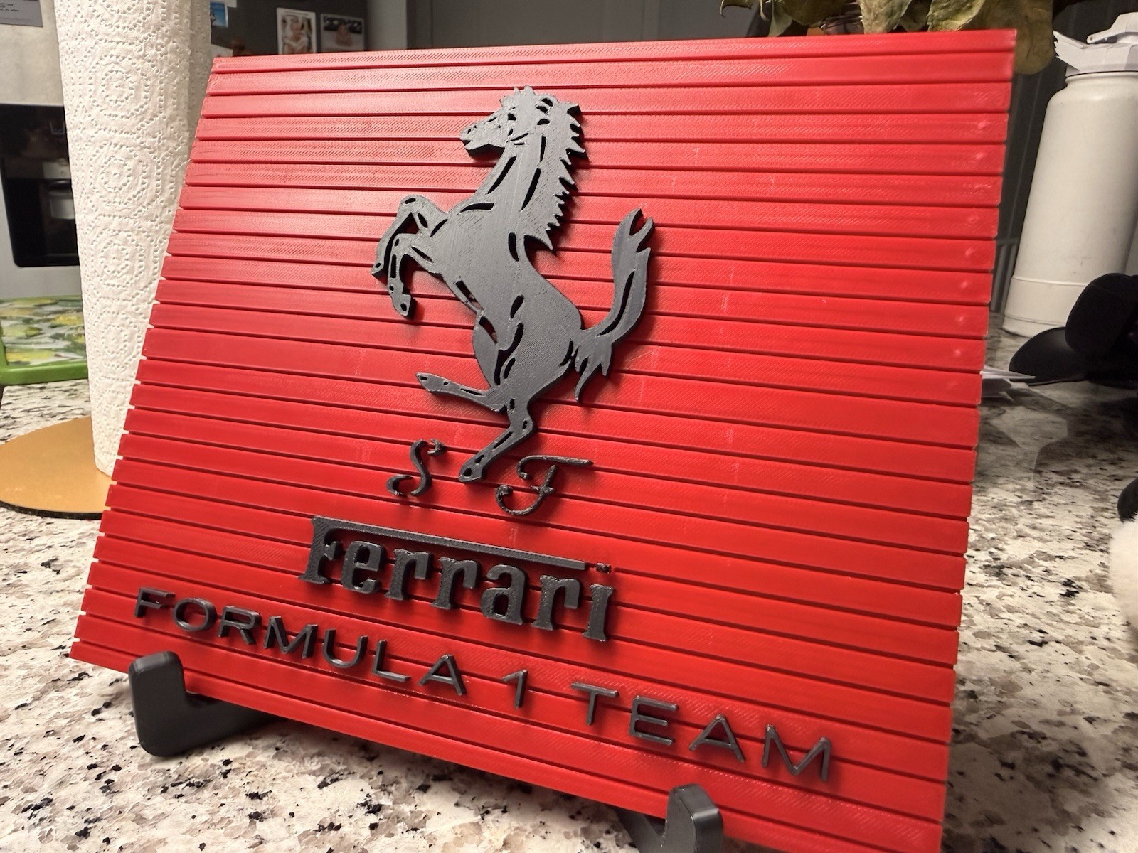 Ferrari F1 Scuderia Team Logo Wall Art Sign Decor For F1 Collector Fan Gift