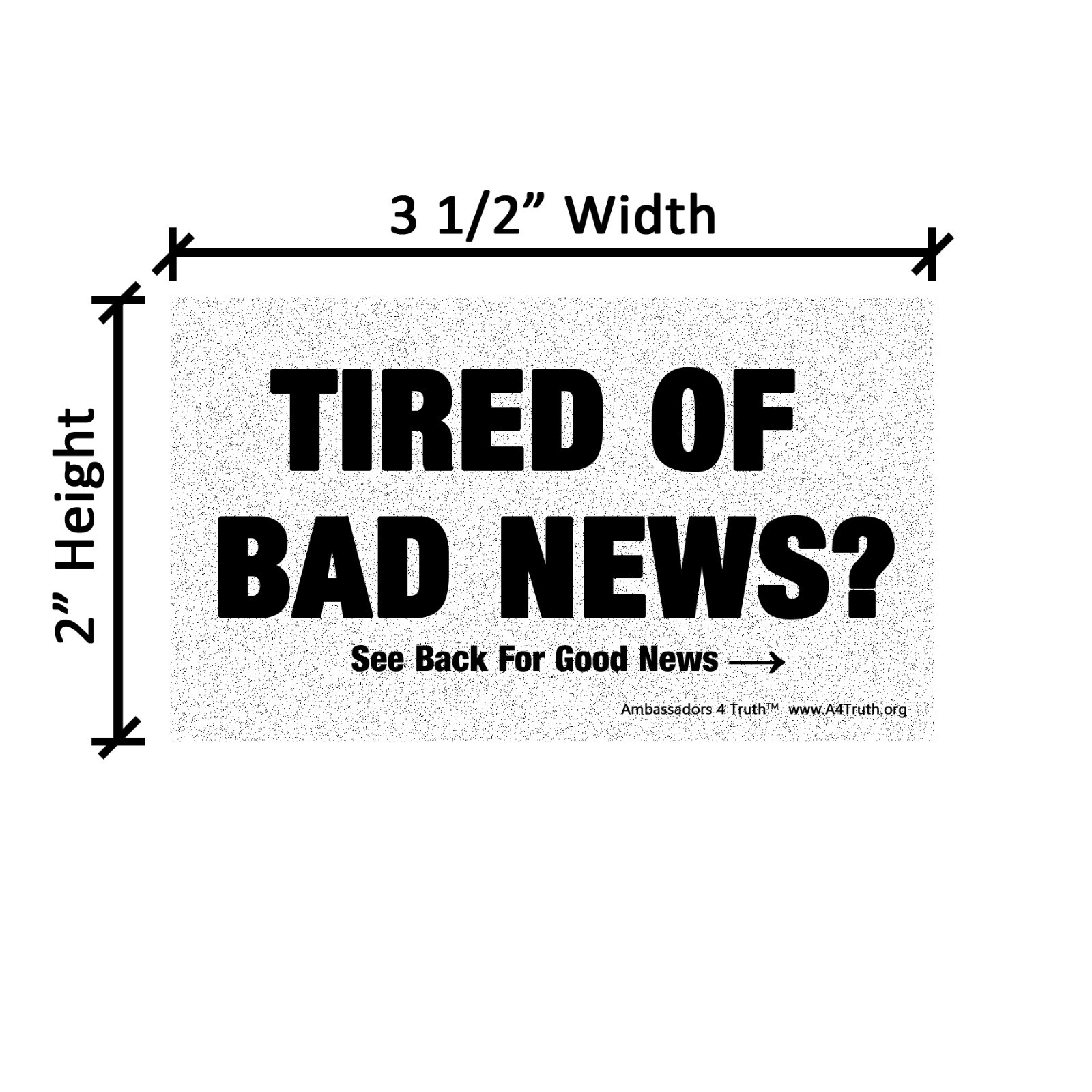 Tired of Bad News? | Gospel Tracts | Business Card Size | Pack of 50