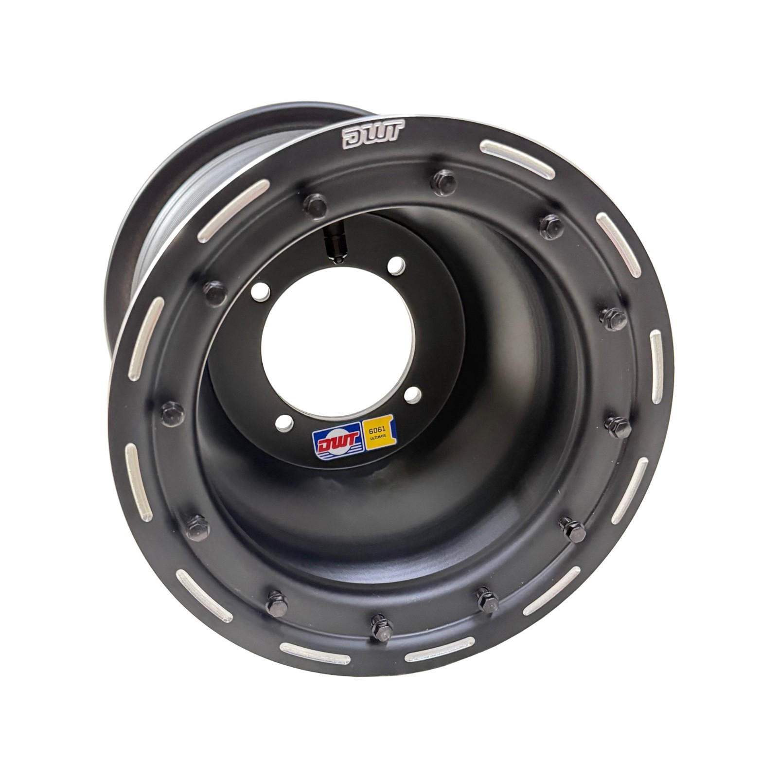 DWT Ultimate Rear Black Beadlock Wheels Rims 9" 9x8 3+5 4/110 TRX 450R 450ER