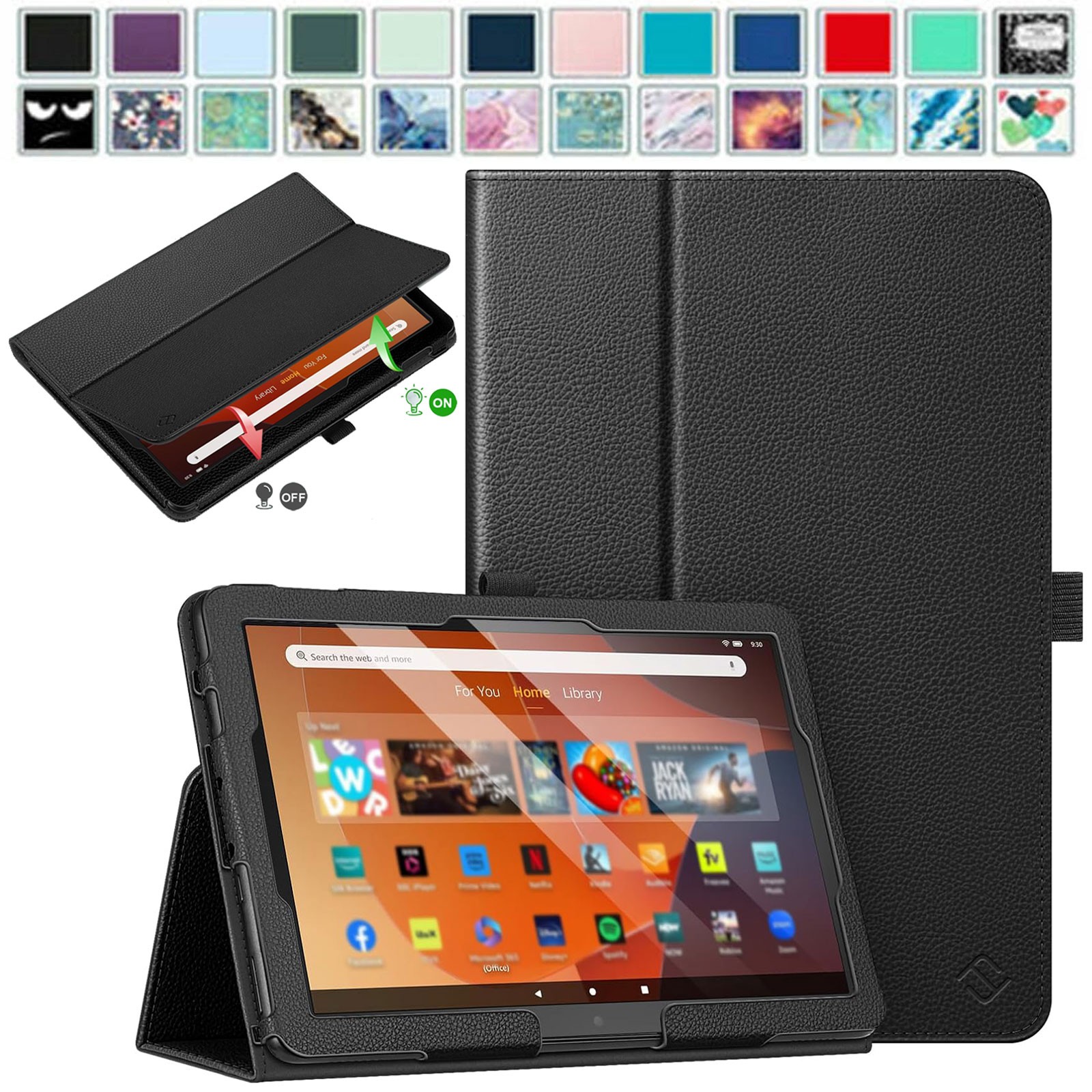 Folio Case For Amazon Fire HD 10 /HD 10 Plus 13th 2023 Tablet Slim Stand Cover