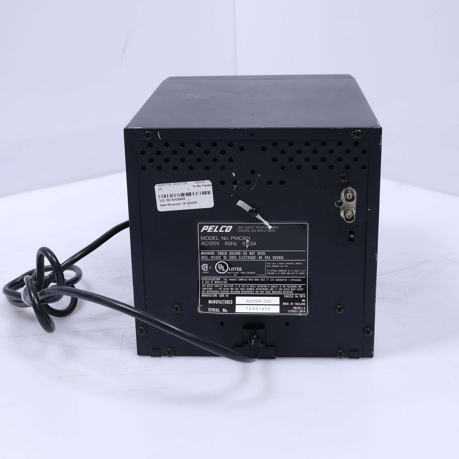 Pelco PMC901 9" Video Monitor