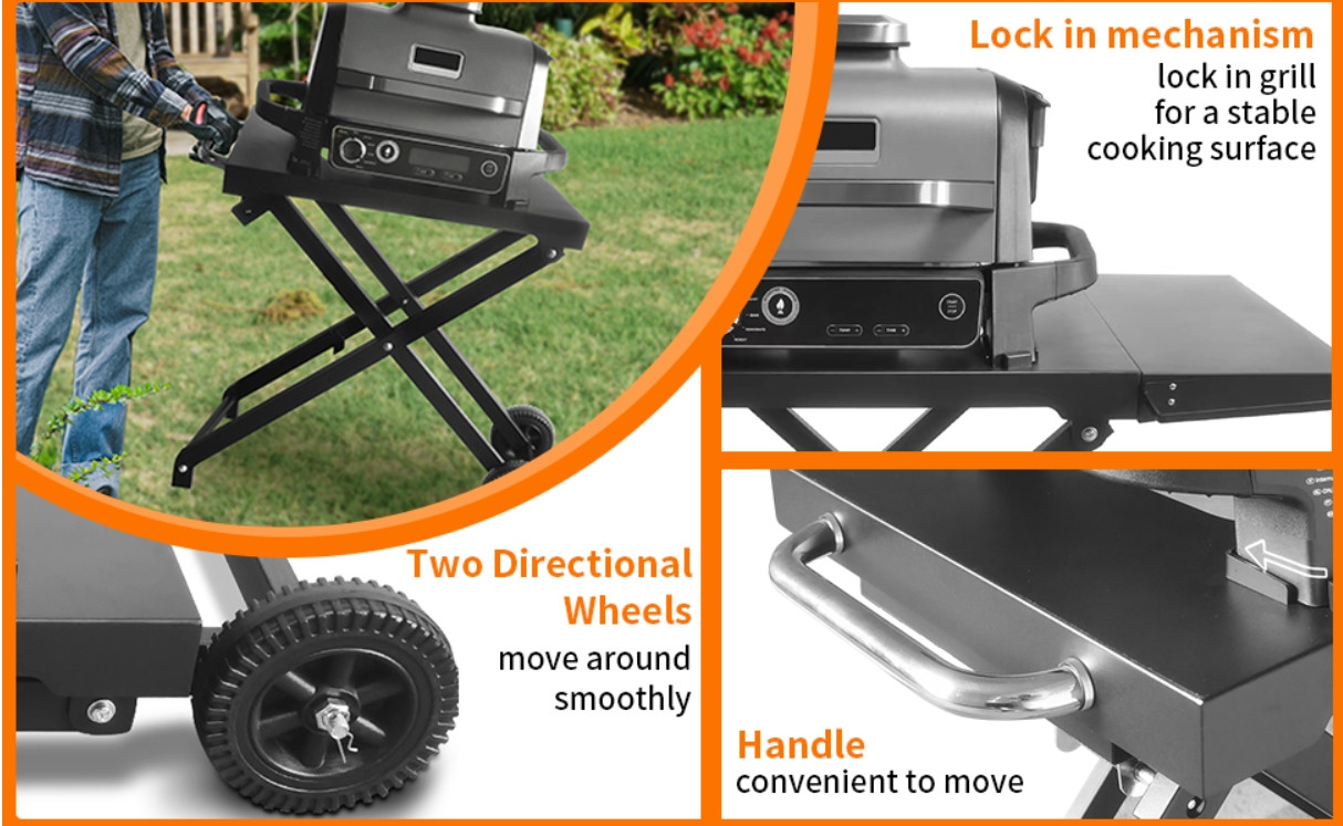 METAL Collapsible Grill Stand Fits Ninja Outdoor for OG701 OG751 OG700 Series