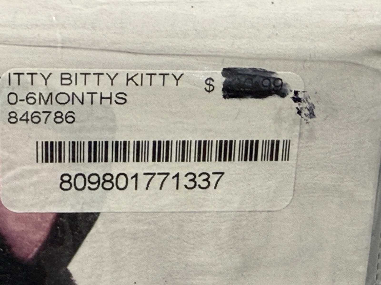 Suit Yourself Costume Itty Vitty Kitty Infant 6M-12M