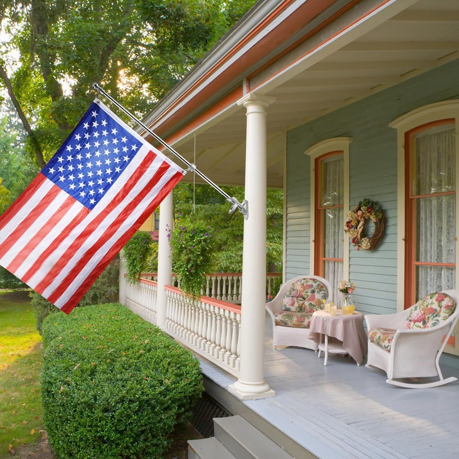 Pack of 2 Aluminum Alloy Flag Pole Rings 360 Degree Rotating Flag Mounting 1"