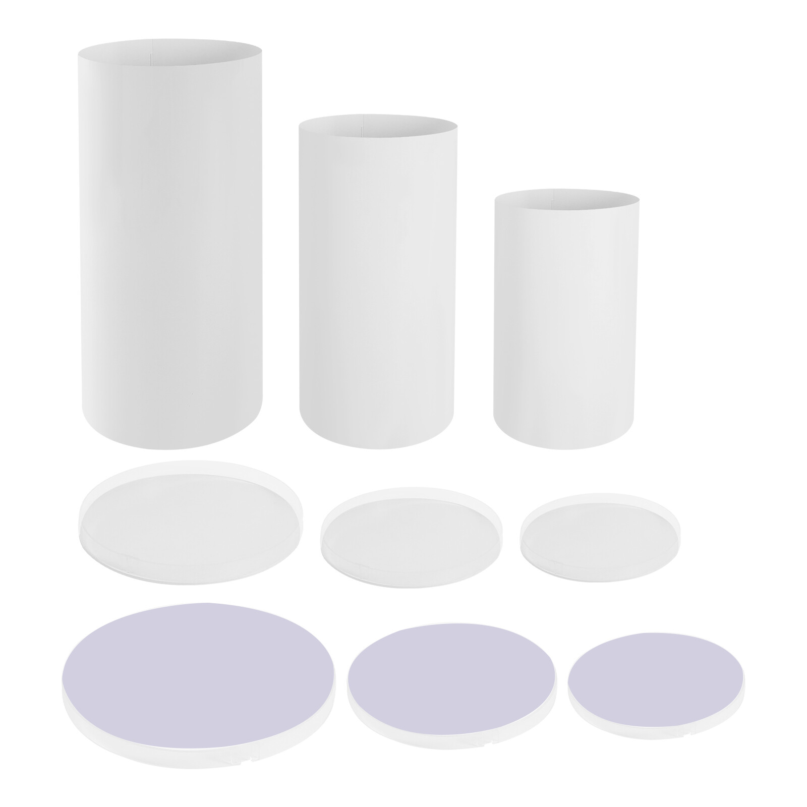 3X Pedestal Flower Stand Party Cylinder Pedestal Wedding Home Display Decoration