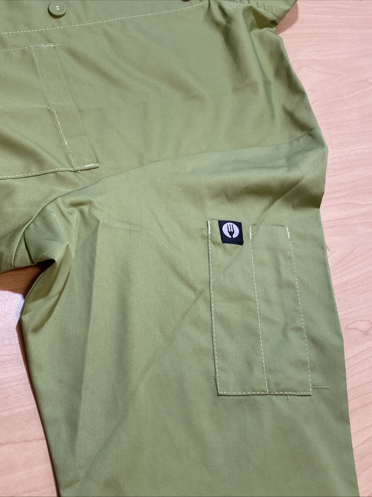 CHEF WORKS COAT Medium Green Made In Egypt M NEW NWT Shirt Jacket