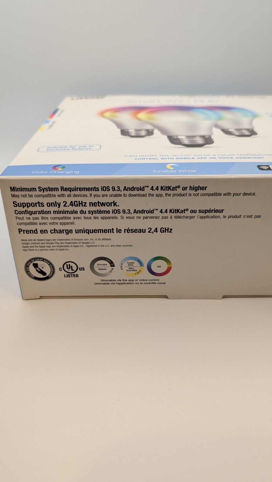 Feit Electric Smart Bulb A19 Multicolor LED 800 Lumens 9W Wi-Fi/Alexa/Google 3PK
