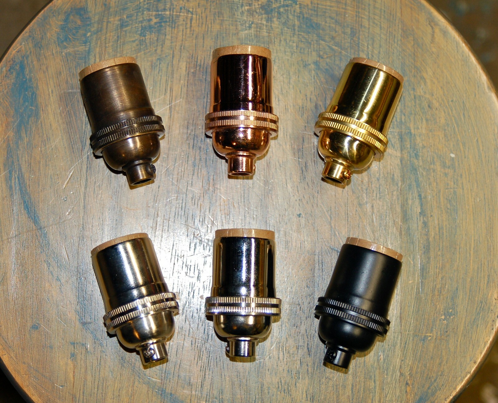 Solid Brass Light Socket, Keyless, Vintage Industrial Lamps Pendants, 6 Options