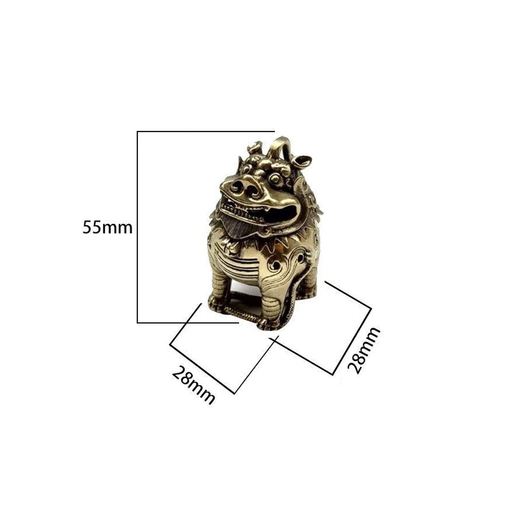 New Vintage Brass Pixiu Incense Burner Chinese Mythical Beast Statue Home Decor