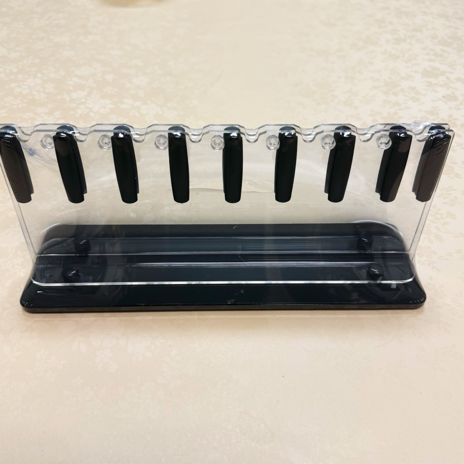 2 Set Display Stand Clear Acrylic Folding Knife Organizer Collector Showcase