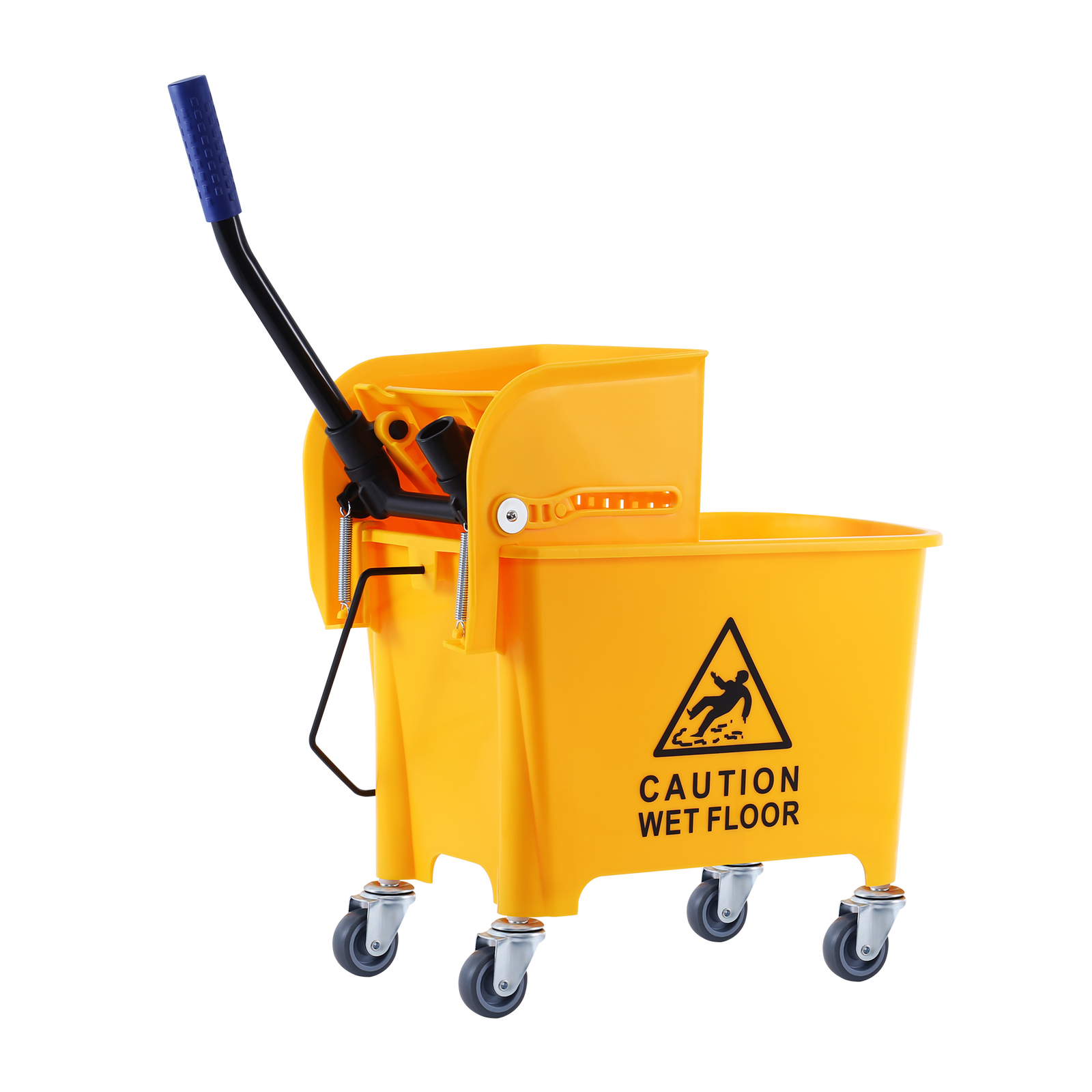 5 Gallon Mini Mop Bucket with Side Press Wringer Combo Rolling Cleaning Cart