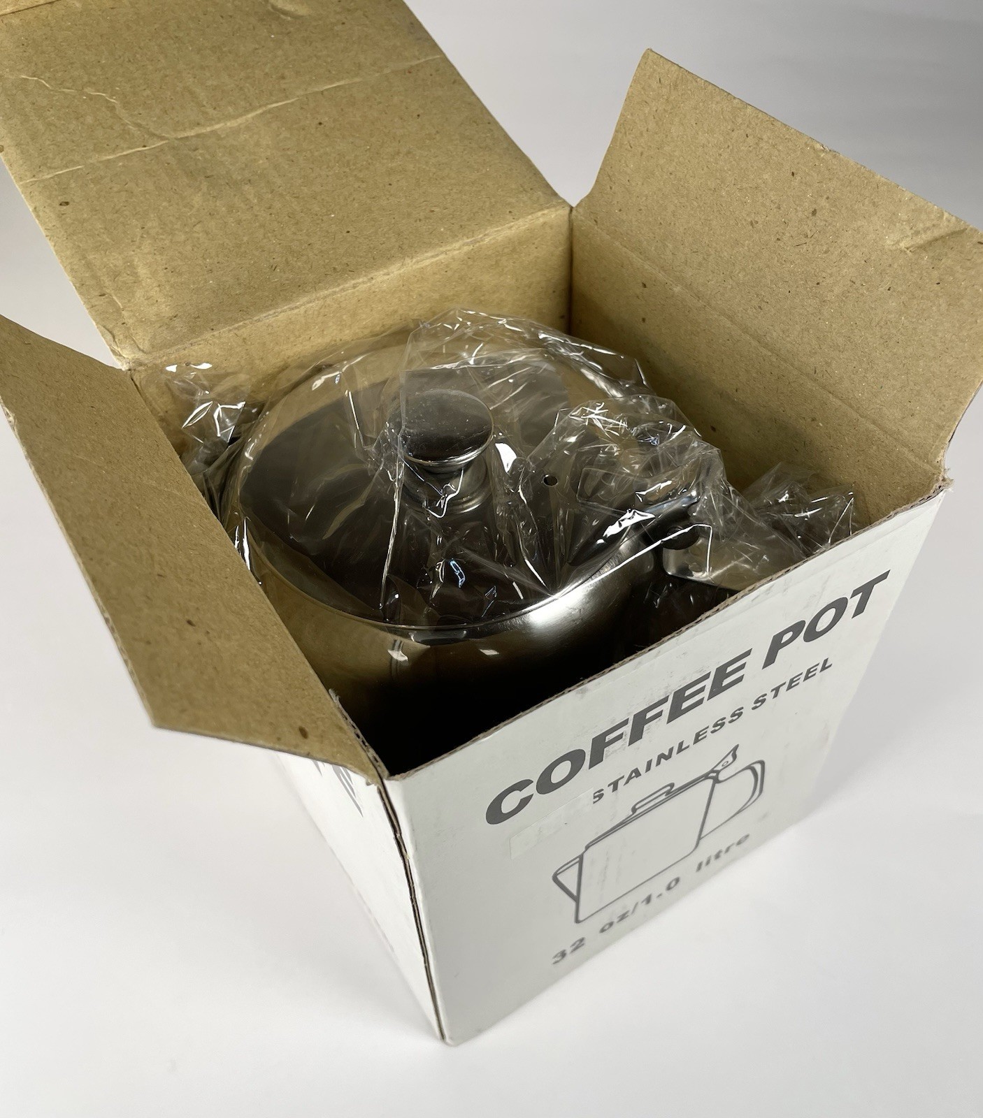 Winco W632 32 Oz Beverage Server Short Spout Hinged Top Stainless Steel QUALITY!