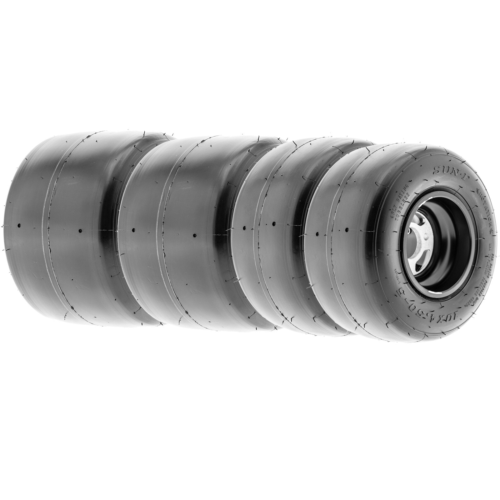 SunF 10x4.5.00-5 11x7.10-5 Race Go Kart Tire 4 PR K001 - Bundle set