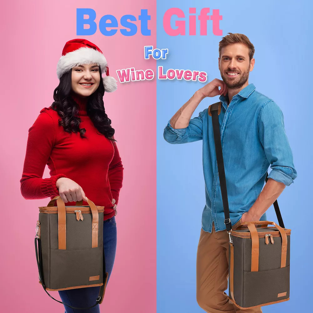 Tirrinia 6 Bottle Wine Gift carrier - Insulated & Padded Wine Carrying