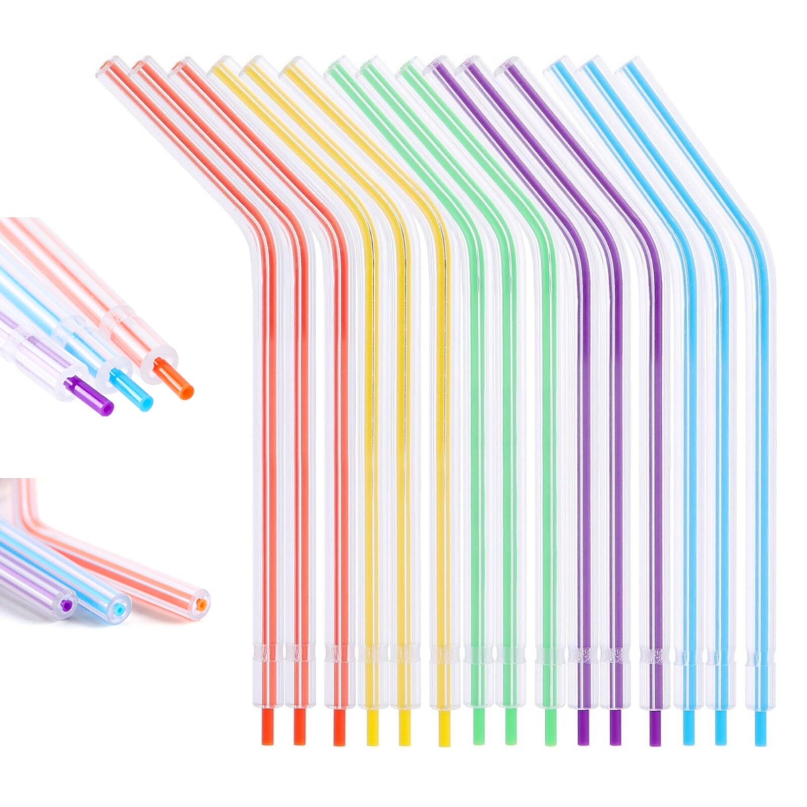 JMU 1000pcs Dental 3-Way Air Water Syringe Tips Disposable Spray Nozzles Tips