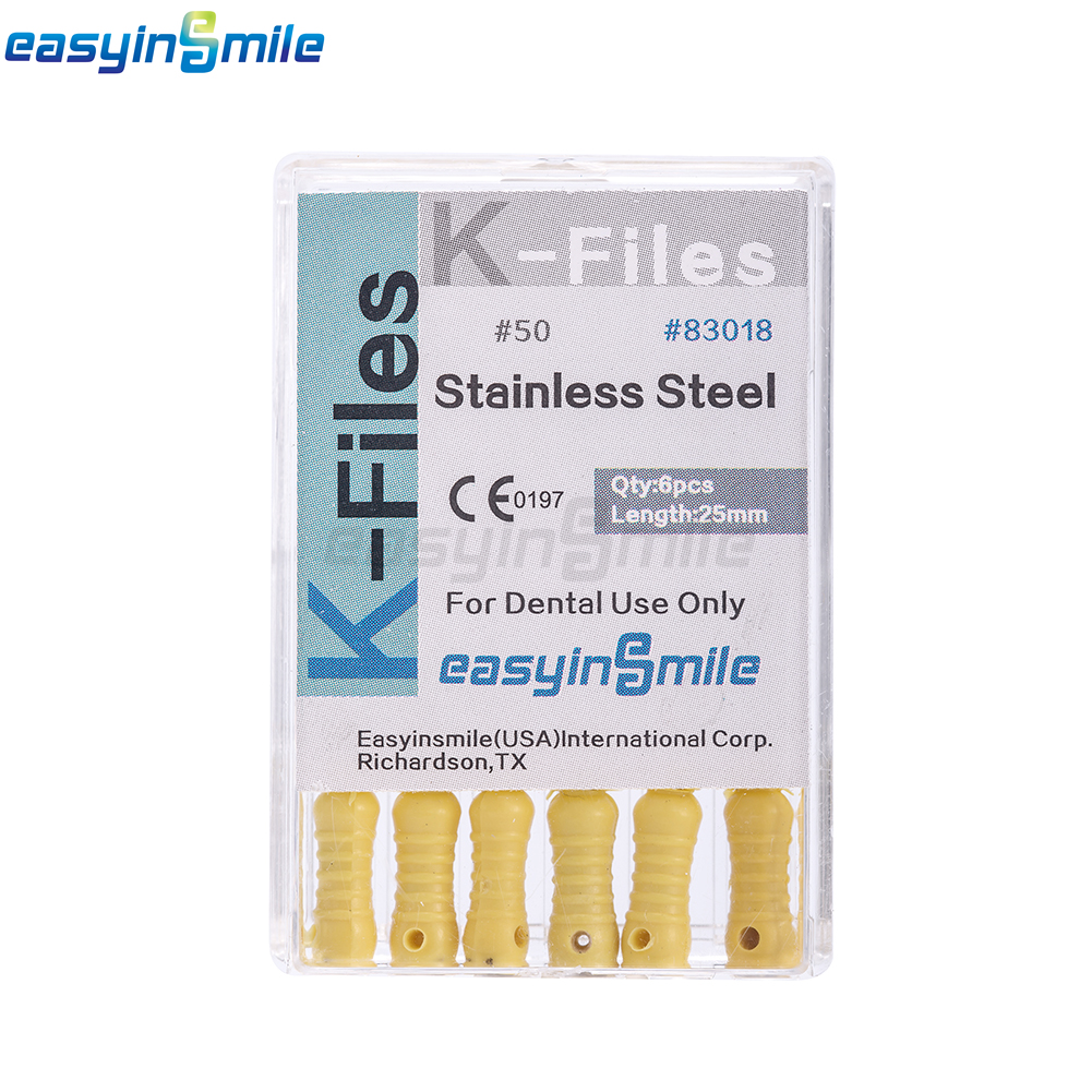 60pc Dental Endo Root Canal File K-files 25mm Stainless Steel #6#8#10 Hand Files
