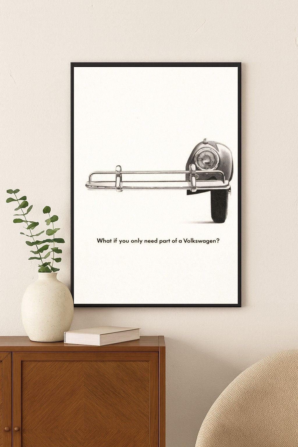 🚗 Vintage Volkswagen Ad Poster - 24x36” - Premium Matte Paper 200gsm