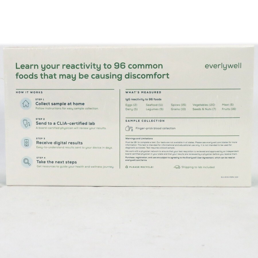 Everlywell Food Sensitivity Test - Exp: 5/31/2026