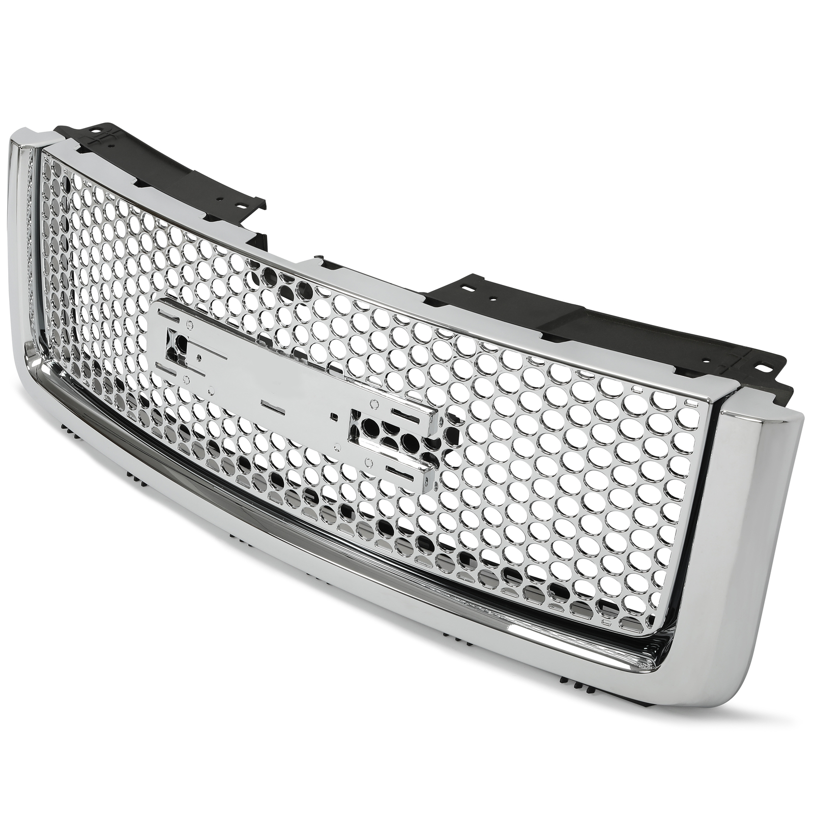 For 2007-13 GMC Sierra 1500 Denali Pickup Upper Lower Grille Hood Molding Chrome