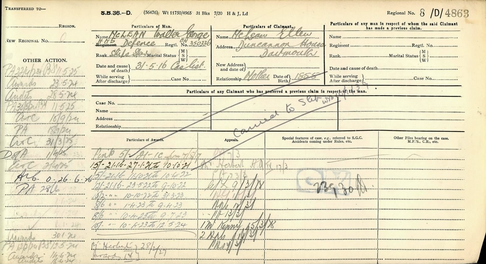 Royal Navy KIA Jutland HMS Defence 1916 Long Service Good Conduct Medal Plymouth