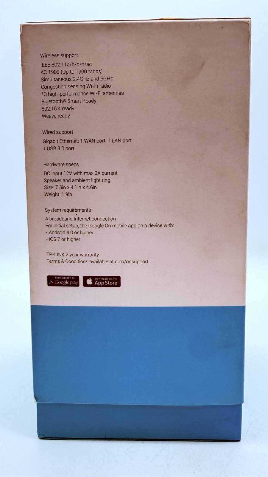 TP-Link Google OnHub Simultaneous Dual Band Wifi Router - Black - New